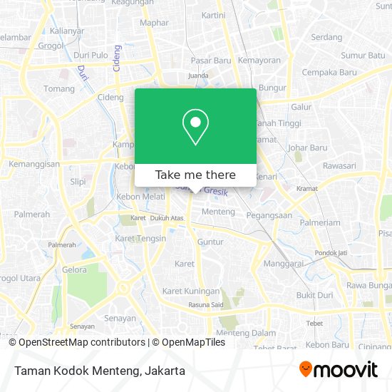 Taman Kodok Menteng map