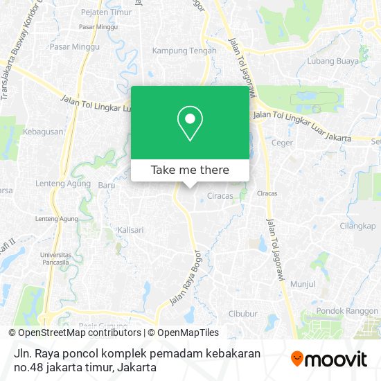 Jln. Raya poncol komplek pemadam kebakaran no.48 jakarta timur map