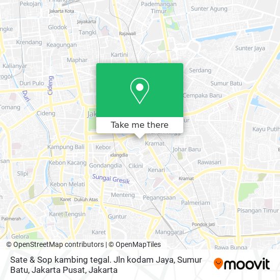 Sate & Sop kambing tegal. Jln kodam Jaya, Sumur Batu, Jakarta Pusat map