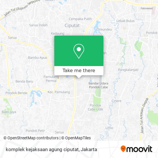 komplek kejaksaan agung ciputat map