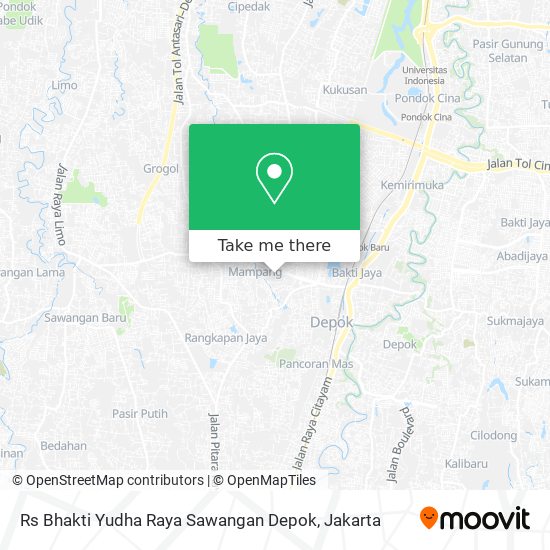 Rs Bhakti Yudha Raya Sawangan Depok map