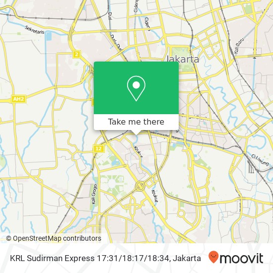 KRL Sudirman Express 17:31 / 18:17 / 18:34 map