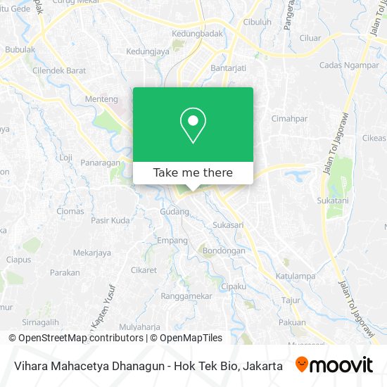 Vihara Mahacetya Dhanagun - Hok Tek Bio map