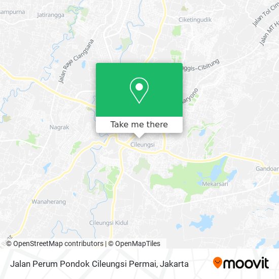 Jalan Perum Pondok Cileungsi Permai map