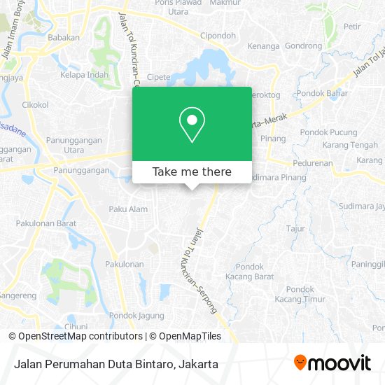 Jalan Perumahan Duta Bintaro map