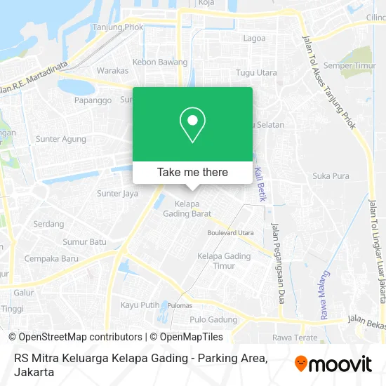 RS Mitra Keluarga Kelapa Gading - Parking Area map