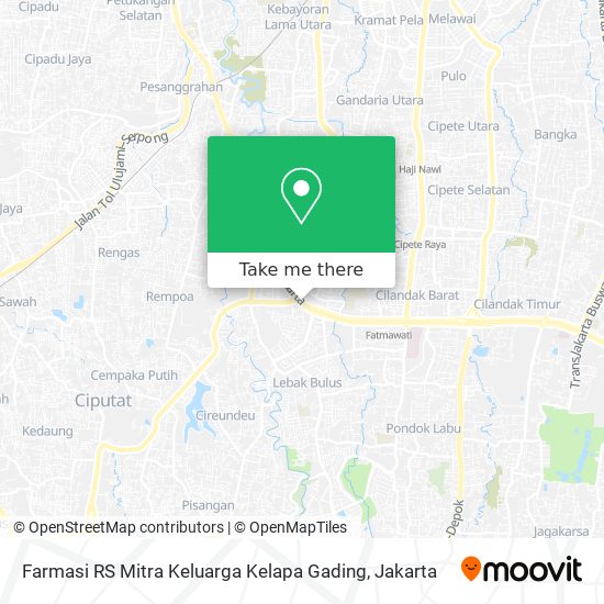 Farmasi RS Mitra Keluarga Kelapa Gading map