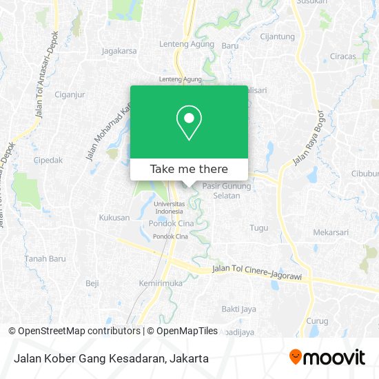 Jalan Kober Gang Kesadaran map