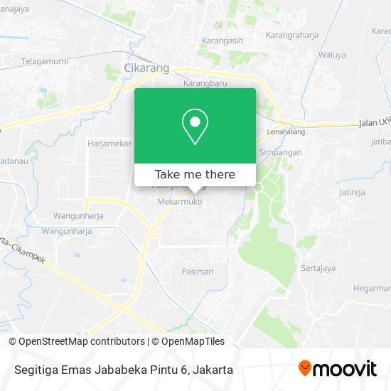 Segitiga Emas Jababeka Pintu 6 map