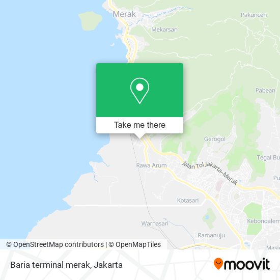 Baria terminal merak map