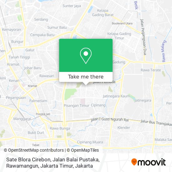 Sate Blora Cirebon, Jalan Balai Pustaka, Rawamangun, Jakarta Timur map