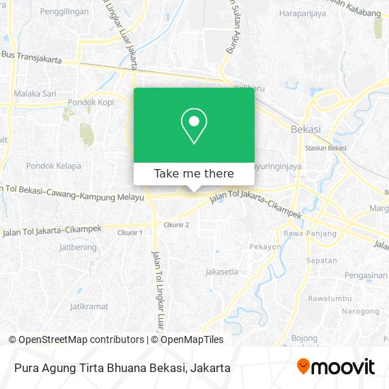 Pura Agung Tirta Bhuana Bekasi map