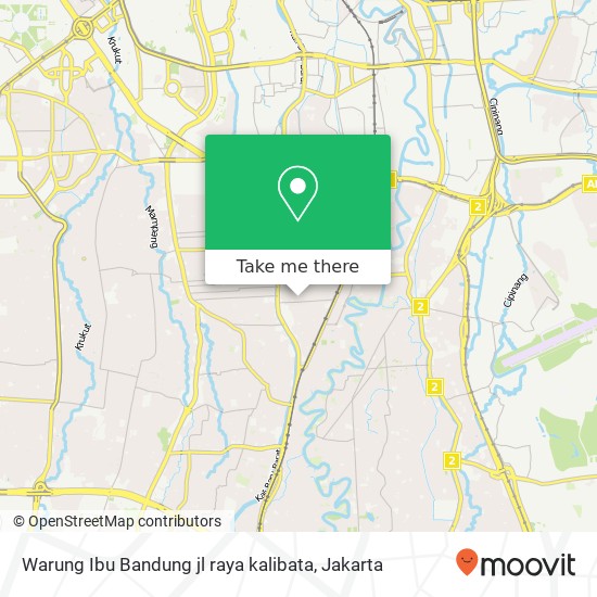 Warung Ibu Bandung jl raya kalibata map