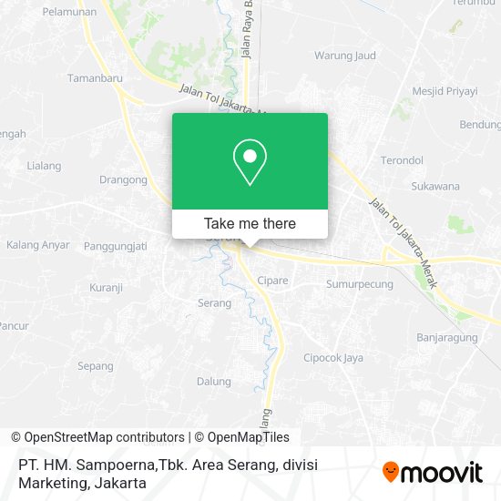 PT. HM. Sampoerna,Tbk. Area Serang, divisi Marketing map