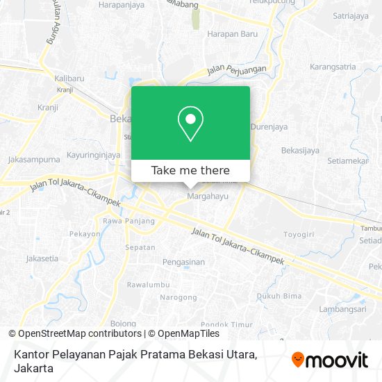 Kantor Pelayanan Pajak Pratama Bekasi Utara map