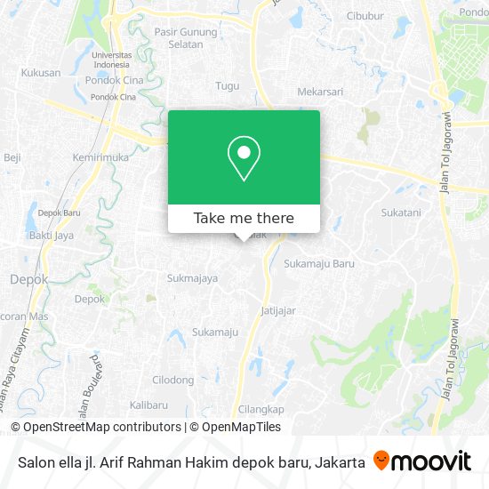 Salon ella jl. Arif Rahman Hakim depok baru map