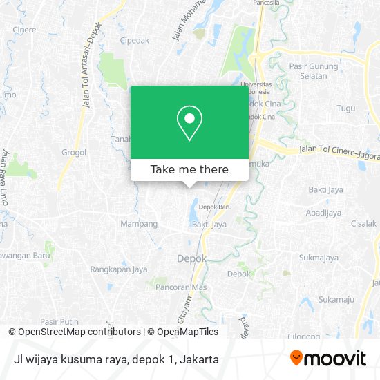 Jl wijaya kusuma raya, depok 1 map