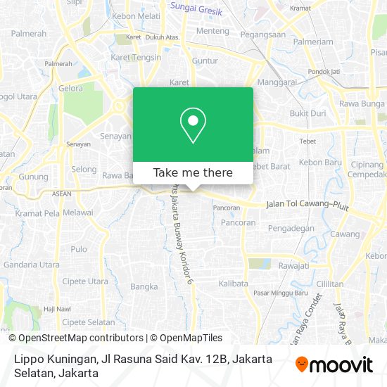 Lippo Kuningan, Jl Rasuna Said Kav. 12B, Jakarta Selatan map