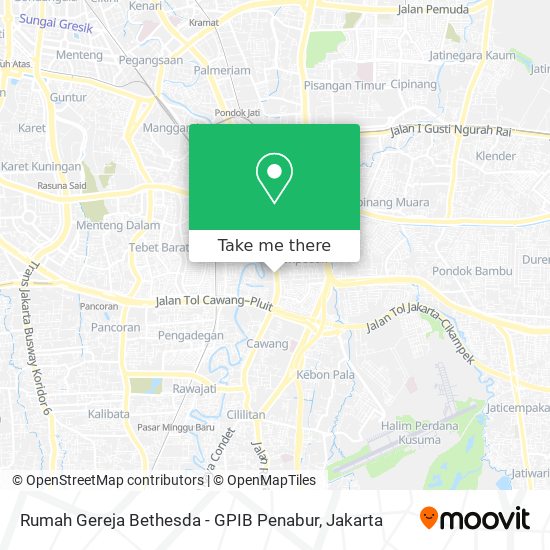 Rumah Gereja Bethesda - GPIB Penabur map