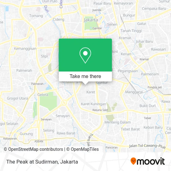 The Peak at Sudirman map