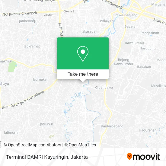 Terminal DAMRI Kayuringin map