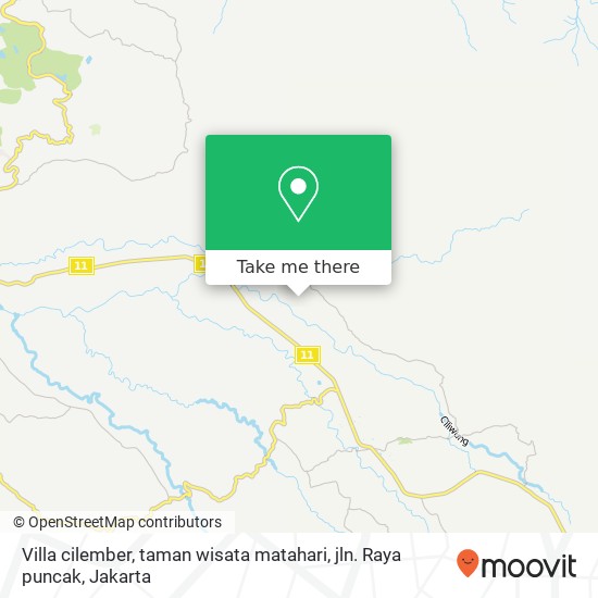 Villa cilember, taman wisata matahari, jln. Raya puncak map