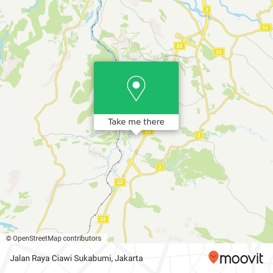 Jalan Raya Ciawi Sukabumi map