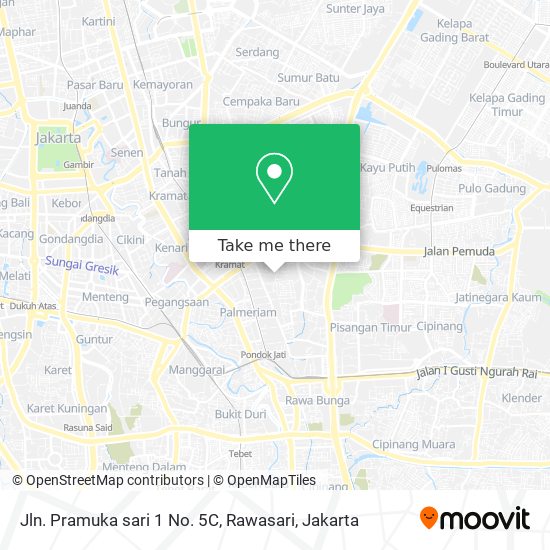 Jln. Pramuka sari 1 No. 5C, Rawasari map