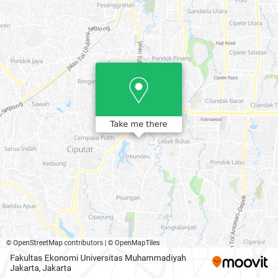 Fakultas Ekonomi Universitas Muhammadiyah Jakarta map