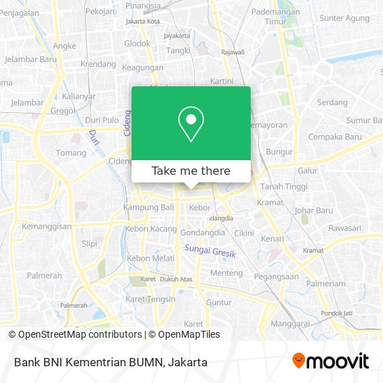 Bank BNI Kementrian BUMN map