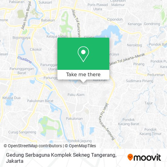 Gedung Serbaguna Komplek Sekneg Tangerang map