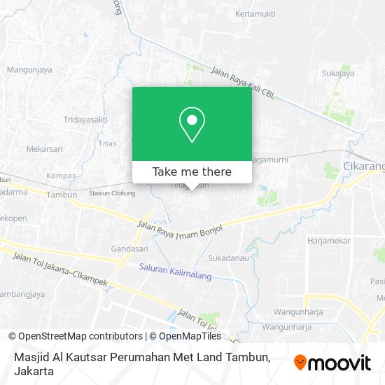 Masjid  Al Kautsar  Perumahan Met Land Tambun map