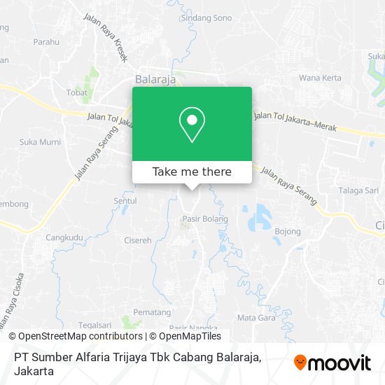 PT Sumber Alfaria Trijaya Tbk Cabang Balaraja map