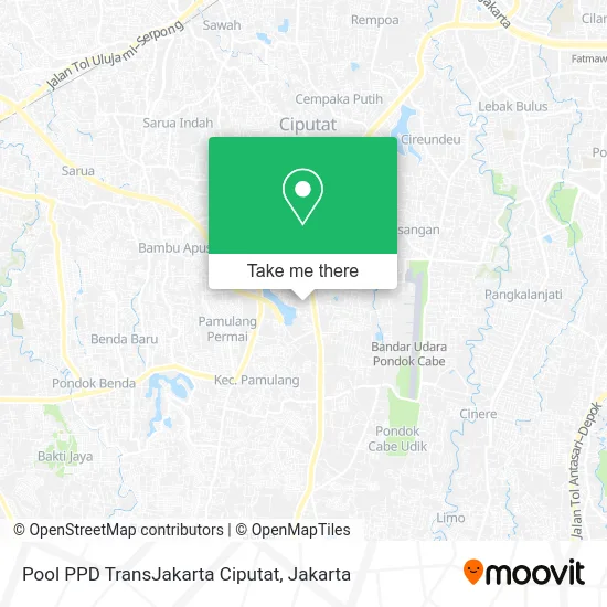 Pool PPD TransJakarta Ciputat map