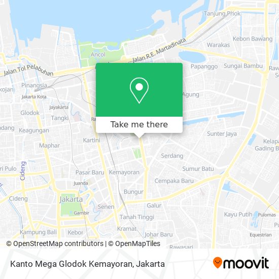 Kanto Mega Glodok Kemayoran map