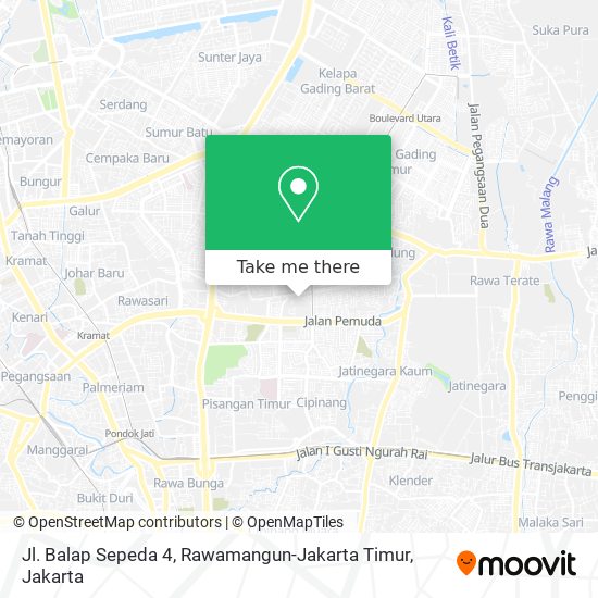 Jl. Balap Sepeda 4, Rawamangun-Jakarta Timur map