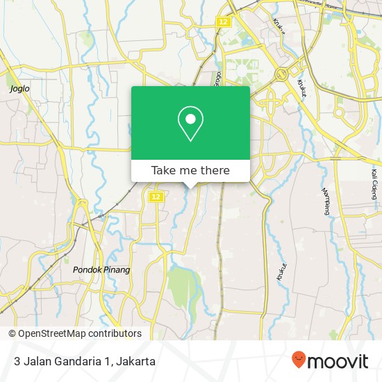 3 Jalan Gandaria 1 map