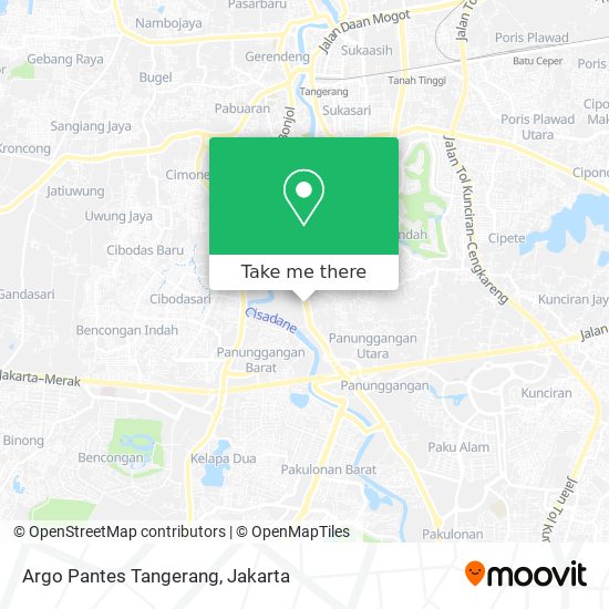 Argo Pantes Tangerang map