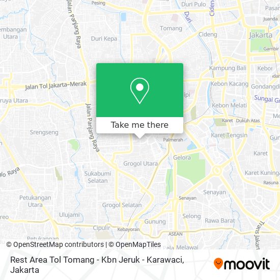 Rest Area Tol Tomang - Kbn Jeruk - Karawaci map