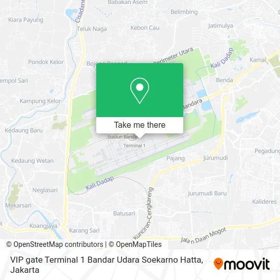 VIP gate Terminal 1 Bandar Udara Soekarno Hatta map