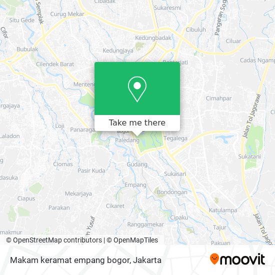 Makam keramat empang bogor map