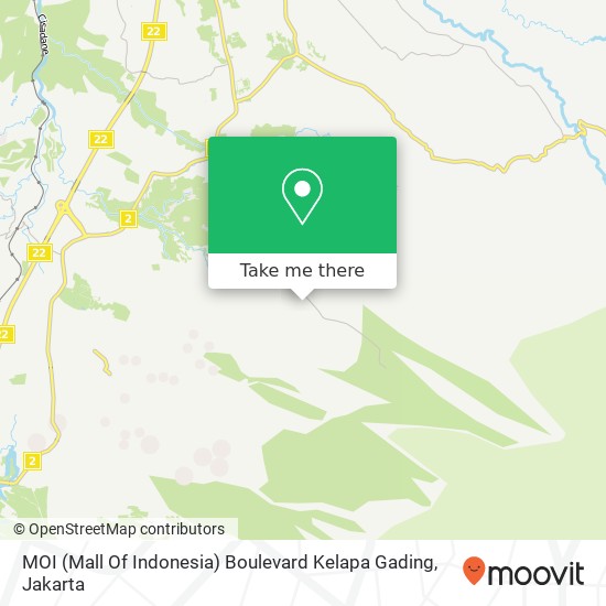 MOI (Mall Of Indonesia) Boulevard Kelapa Gading map