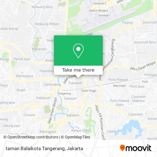 taman Balaikota Tangerang map