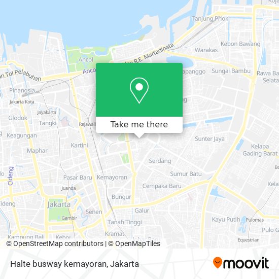 Halte busway kemayoran map