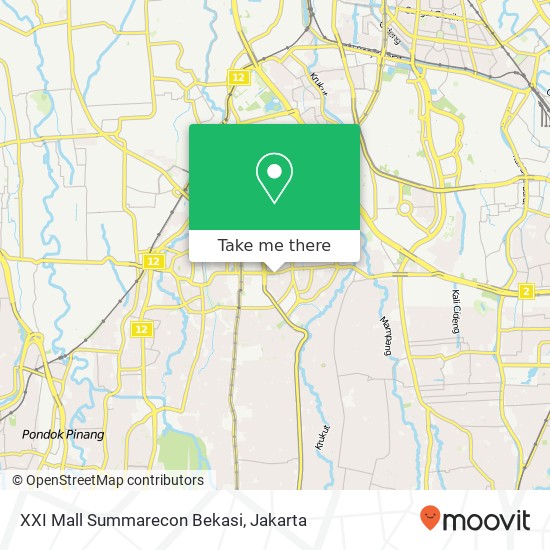 XXI Mall Summarecon Bekasi map