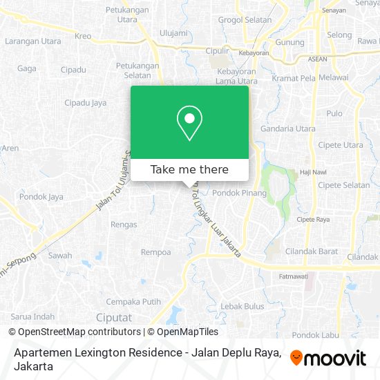 Apartemen Lexington Residence - Jalan Deplu Raya map