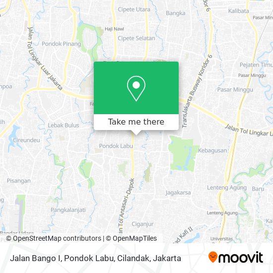 Jalan Bango I, Pondok Labu, Cilandak map