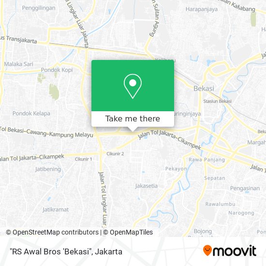 "RS Awal Bros 'Bekasi" map