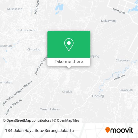 184 Jalan Raya Setu-Serang map