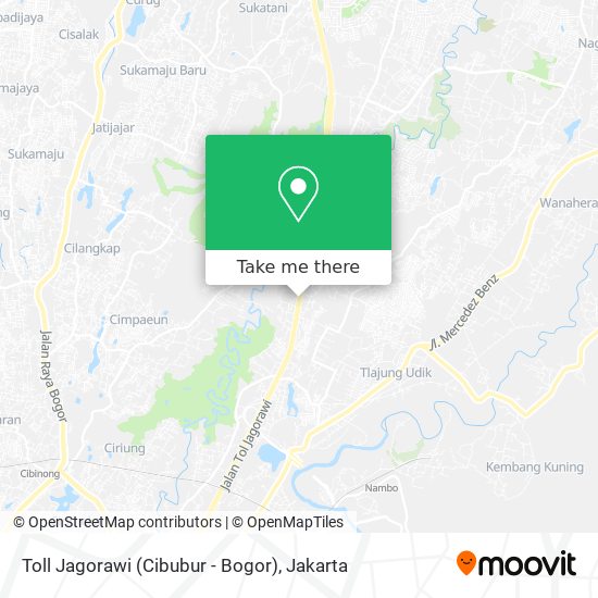 Toll Jagorawi (Cibubur - Bogor) map